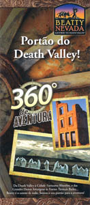 Gateway to Death Valley rack card, Portuguese