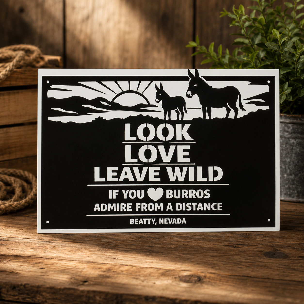 Burro Metal Sign