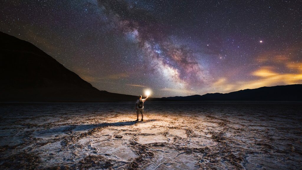 Milky Way over the desert near Death Valley