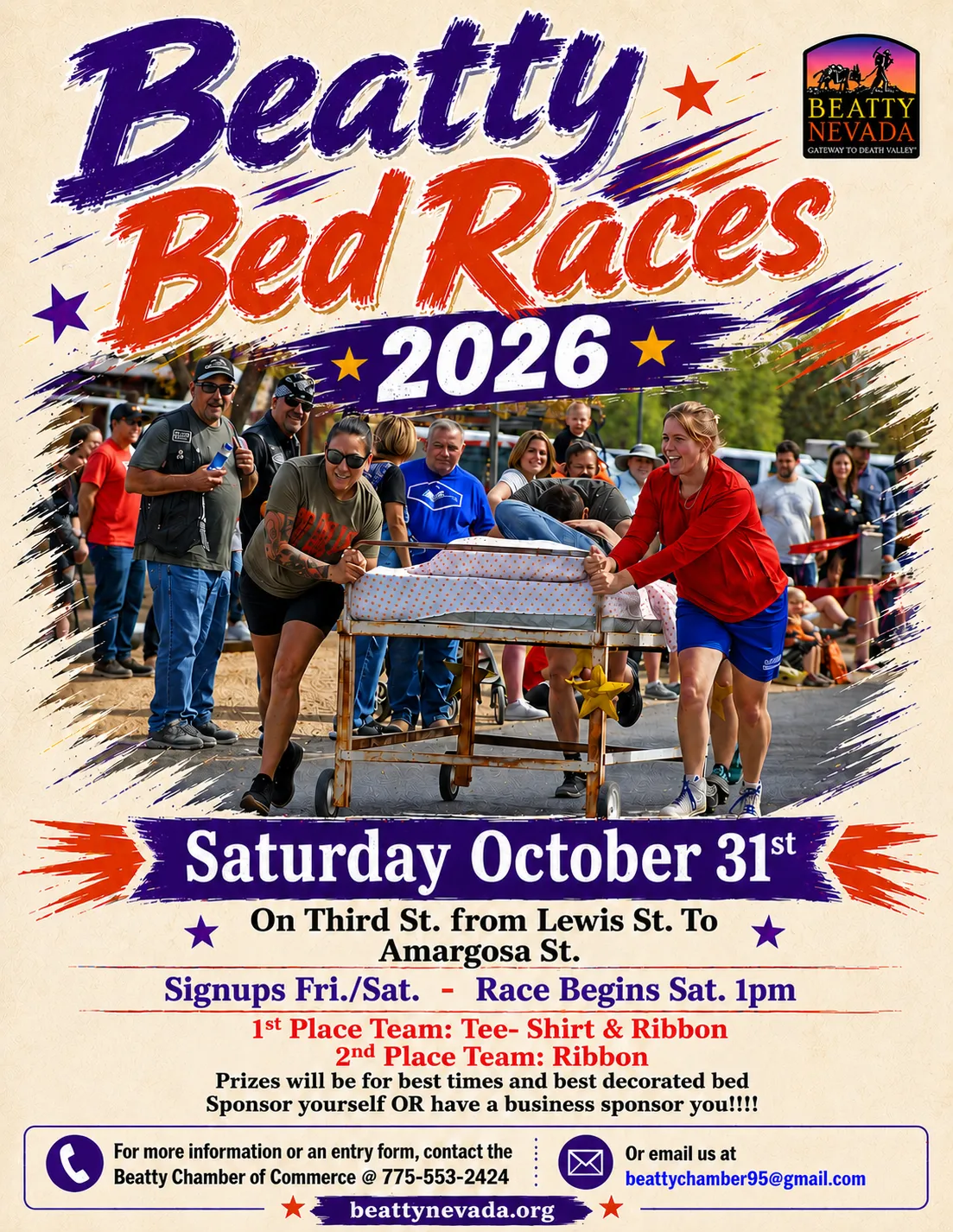 Beatty Bed Races flyer
