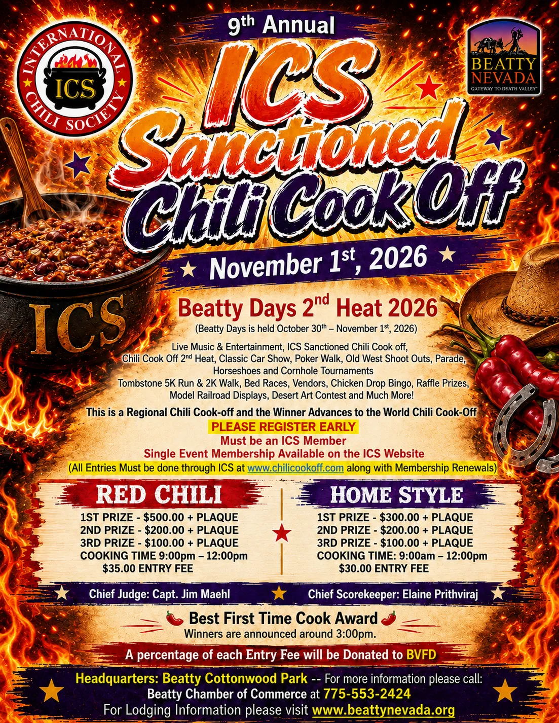 ICS Chili Cook-Off 2nd Heat flyer, Sunday