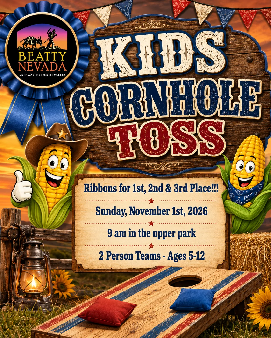 Kids Cornhole Toss flyer