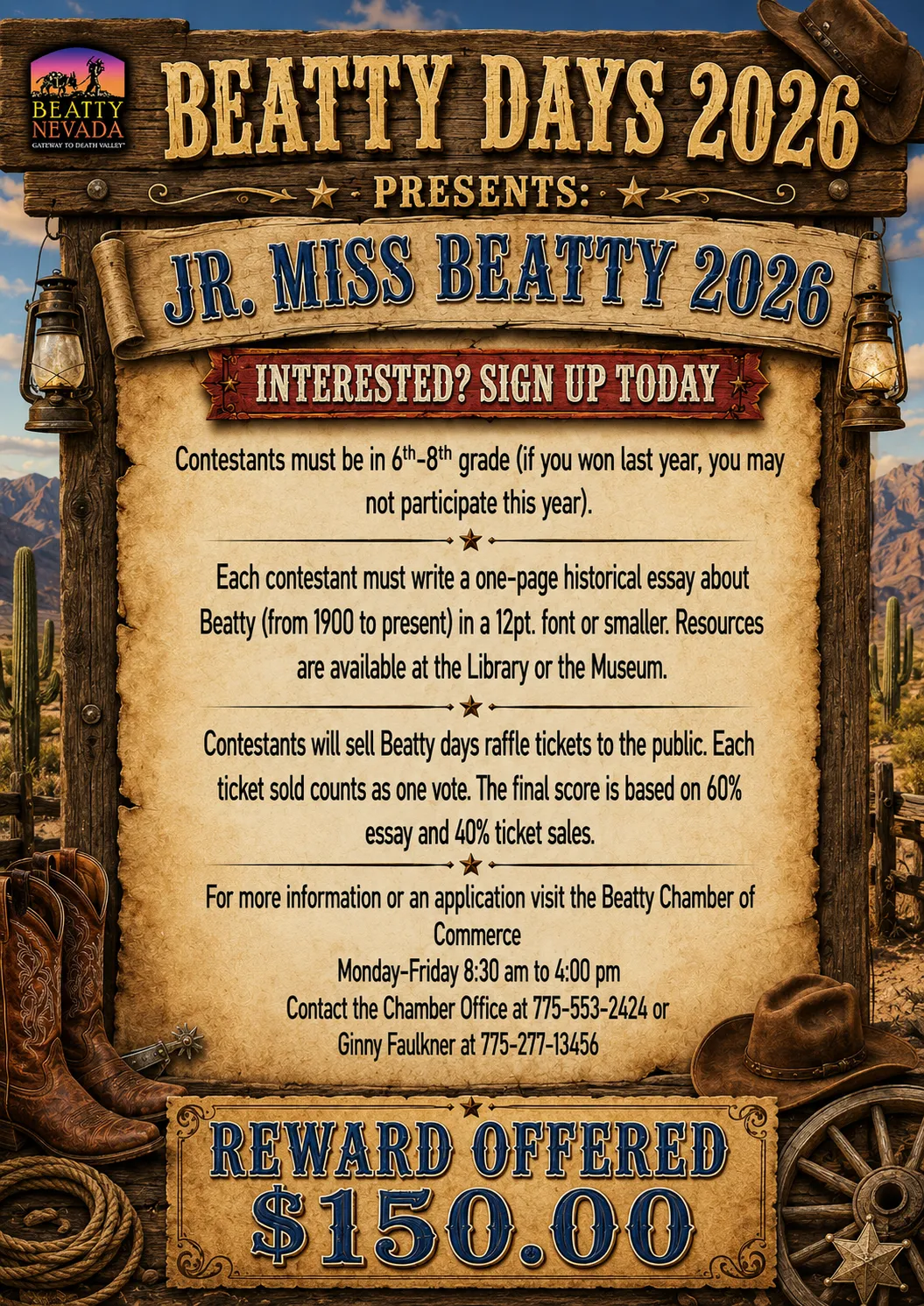 Jr Miss Beatty 2026 flyer