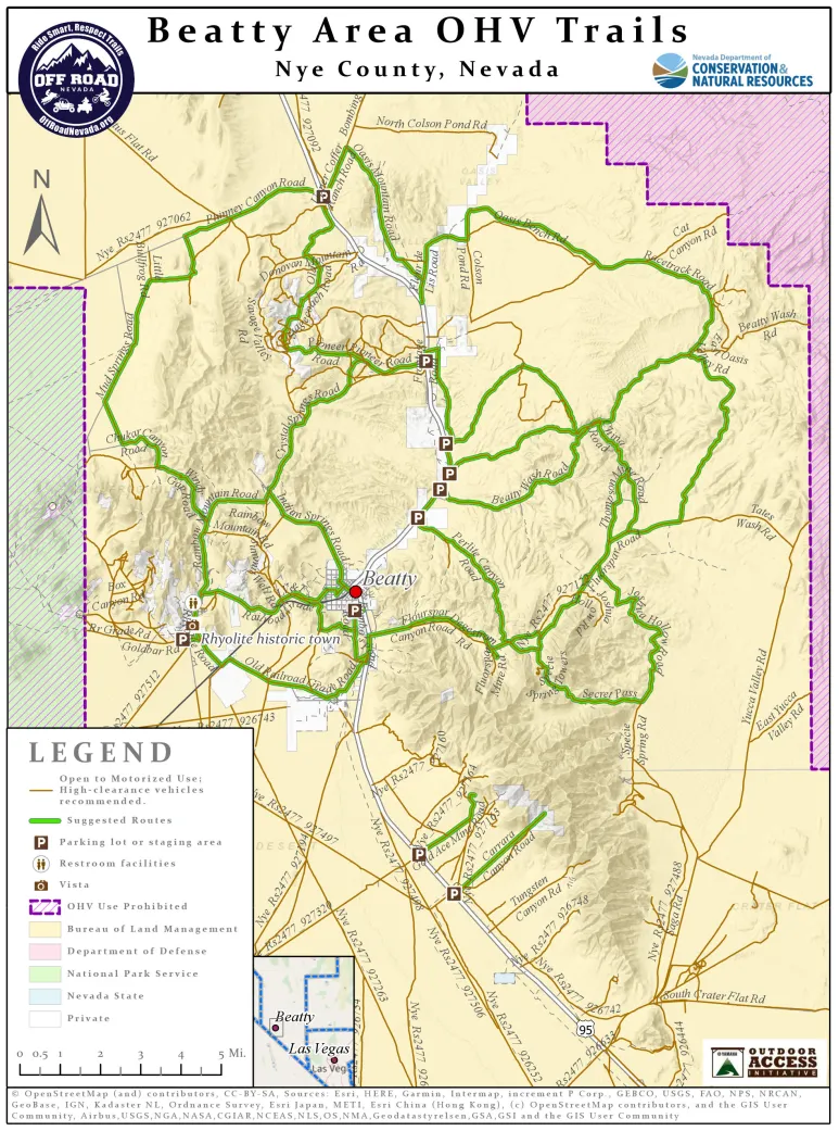 Beatty area OHV trails